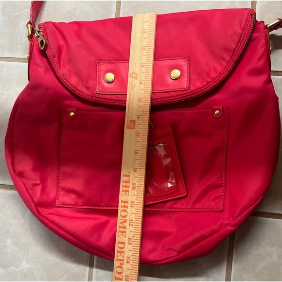 Marc by Marc Jacobs Bag Nylon Natasha Large Crossbody Shoulder Pink Watermelon - Picture 13 of 16
